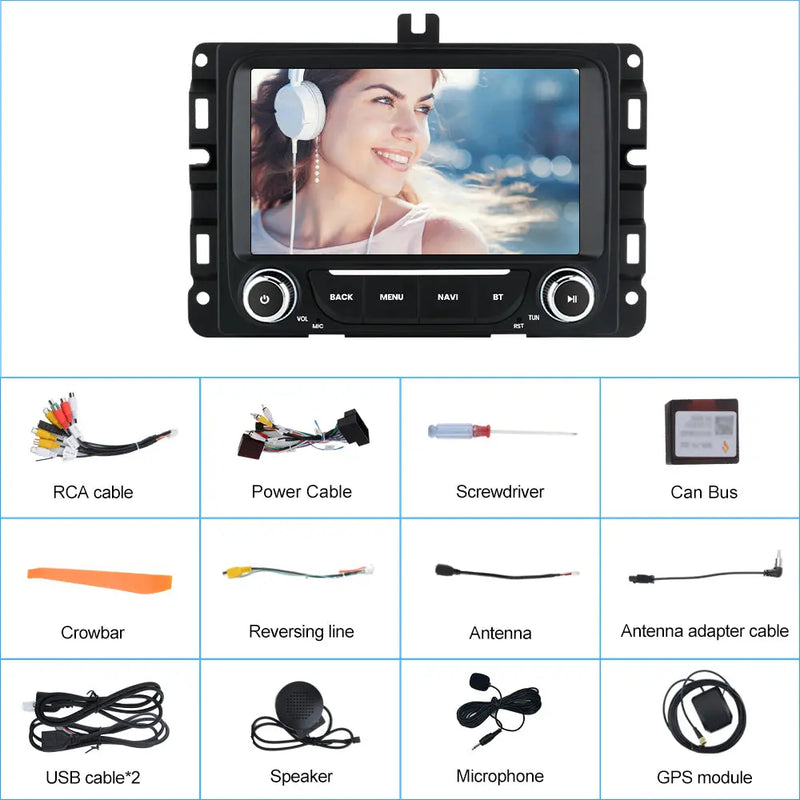 AWESAFE Android 13 Car Radio Stereo for JEEP RENEGADE 2016-2022 with Built-in Wireless Apple CarPlay & Android Auto AWESAFE