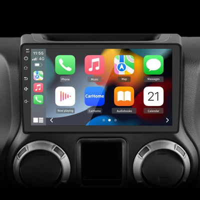 AWESAFE Android 13 Car Radio Stereo for Jeep Wrangler JK Compass Grand Cherokee Dodge Ram with Built in Apple Carplay Andriod Auto AWESAFE