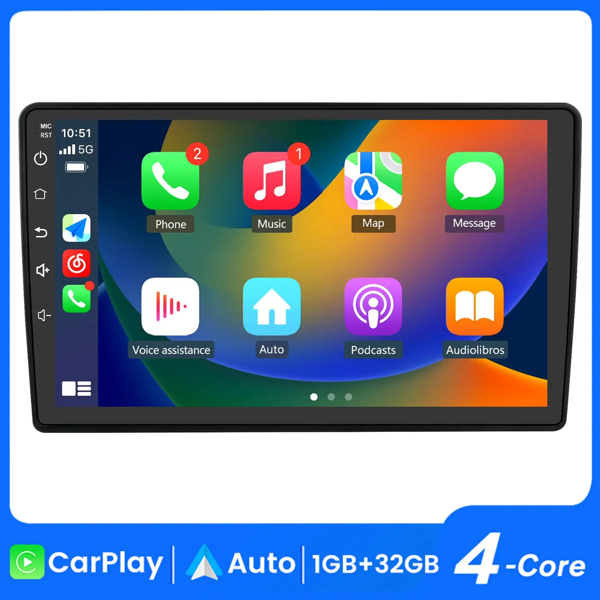 YuanTing Android 13 CarPlay Stereo For Jeep Patriot, Compass, Wrangler, Dodge Ram - 7 Inch GPS Radio With Camera