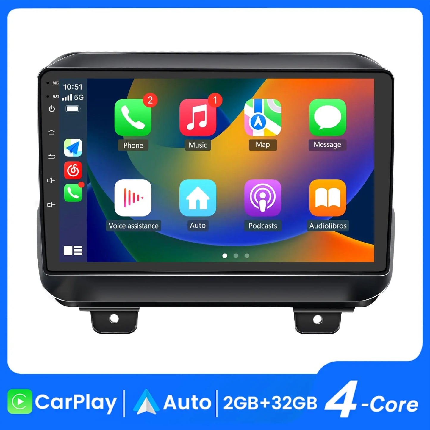 AWESAFE Android 13 Car Radio Stereo for Jeep Wrangler JL Gladiator 2018-2021 with Built-in Wireless Apple CarPlay & Android Auto AWESAFE