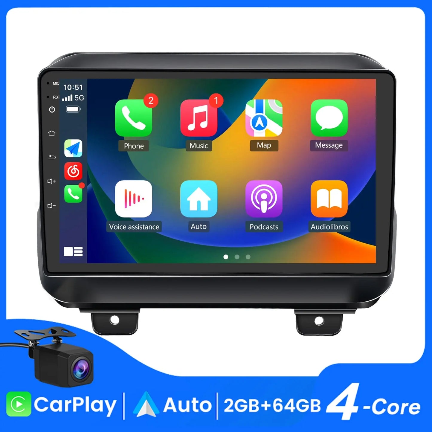 AWESAFE Android 13 Car Radio Stereo for Jeep Wrangler JL Gladiator 2018-2021 with Built-in Wireless Apple CarPlay & Android Auto AWESAFE