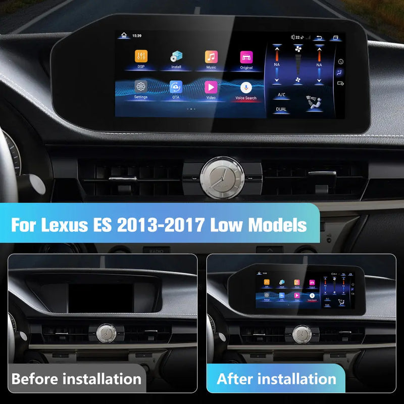 AWESAFE Android 13 Car Radio Stereo for Lexus ES 2013-2017 Low Modelswith Built-in Wireless Apple CarPlay & Android Auto AWESAFE