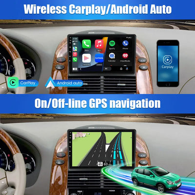 AWESAFE Android 13 Car Radio Stereo for Toyota Sienna 2004-2010 Wireless CarPlay Andriod Auto 2G+32G with SWC WiFi GPS Navigation DSP Bluetooth FM AWESAFE