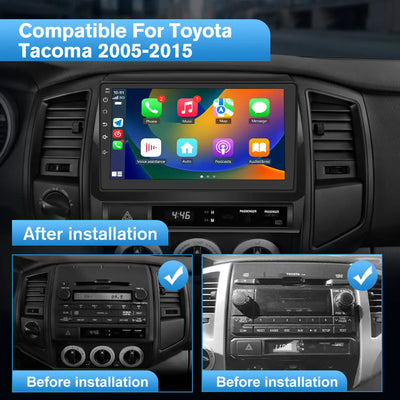 AWESAFE Android 13 Car Radio Stereo for Toyota Tacoma 2005-2015 with Built-in Wireless Apple CarPlay & Android Auto AWESAFE