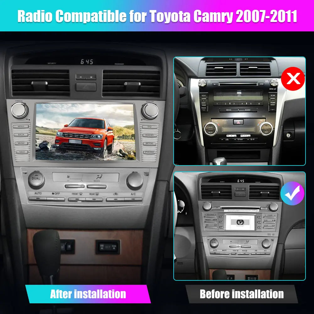 AWESAFE Android 13 Car Radio Stereo for Toyota camry 2007-2011 with Built-in Wireless Apple CarPlay & Android Auto AWESAFE