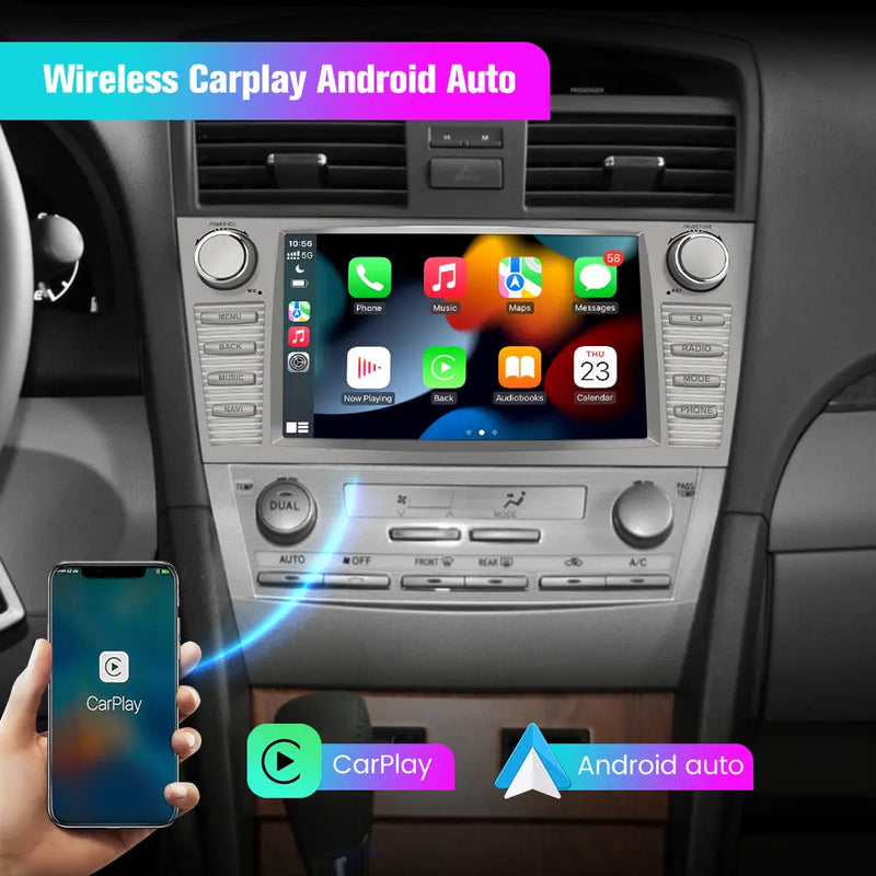 AWESAFE Android 13 Car Radio Stereo for Toyota camry 2007-2011 with Built-in Wireless Apple CarPlay & Android Auto AWESAFE