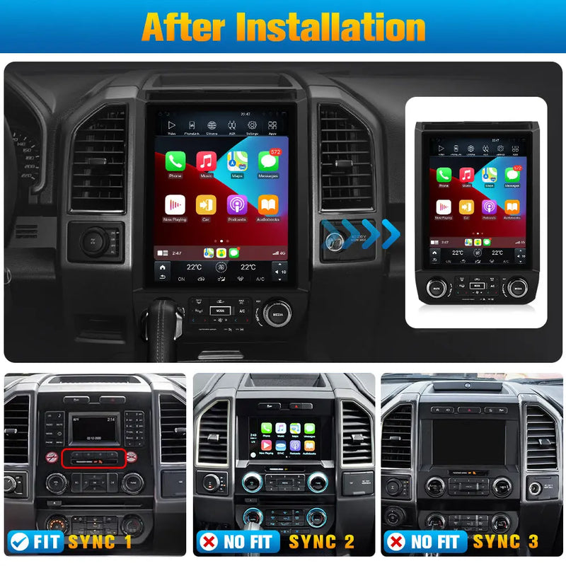 AWESAFE Android 13 Car Radio Stereo with Wireless CarPlay & Android Auto for Ford F150 - Qua 2015-2021 AWESAFE