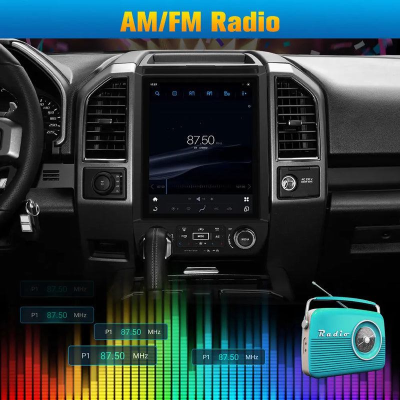 AWESAFE Android 13 Car Radio Stereo with Wireless CarPlay & Android Auto for Ford F150 - Qua 2015-2021 AWESAFE