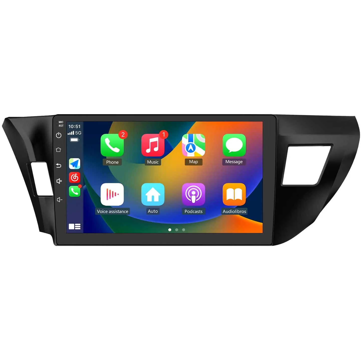 AWESAFE Android 13 Car Radio for Toyota Corolla 2014-2016 Built in Carplay/Android Auto,2G RAM 32G ROM with WiFi GPS Navigation Bluetooth Steering Wheel Control AWESAFE