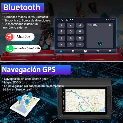 AWESAFE Android 13 Radio Coche 9 Pulgadas Pantalla táctil 8 núcleo para Fiat Ducato 2009-2015 WiFi Wired Android Car, Wireless carplay Bluetooth WiFi GPS RDS AM/FM AWESAFE