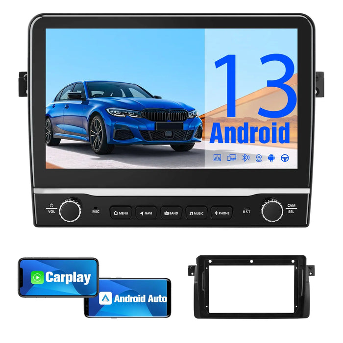 AWESAFE Android 13 [2GB+32GB] Autoradio Coche para BMW E46 con Pantalla Táctil 10.1” y Panel de Tecla, Autoradio con Carplay/Android Auto/Bluetooth/GPS/FM/RDS/USB, Apoya Mandos Volante y Aparcamiento AWESAFE