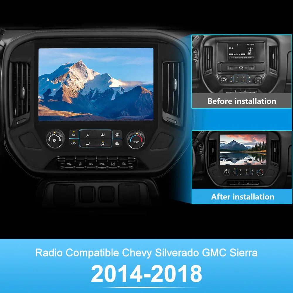 AWESAFE Android 13 [4G+64G] Car Stereo Radio Compatible for Chevrolet Silverado/GMC Sierra 2014-2019,13.1 Inch Wireless CarPlay Android Auto Head Unit Built-in DSP Bluetooth WiFi SWC MirrorLink AWESAFE