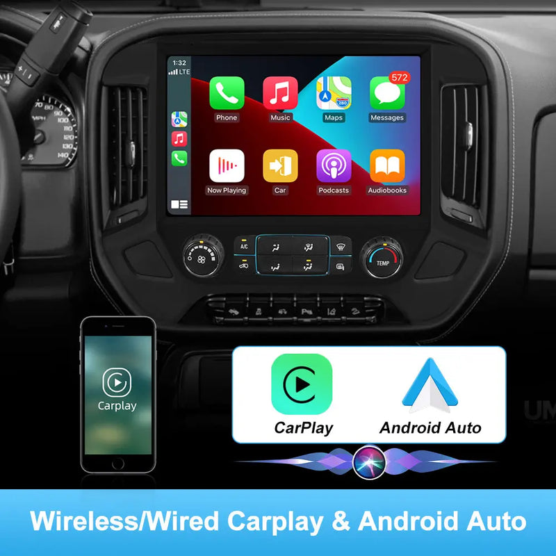 AWESAFE Android 13 [4G+64G] Car Stereo Radio Compatible for Chevrolet Silverado/GMC Sierra 2014-2019,13.1 Inch Wireless CarPlay Android Auto Head Unit Built-in DSP Bluetooth WiFi SWC MirrorLink AWESAFE