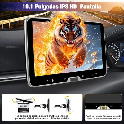 AWESAFE Android 13.0 [2GB+64GB] Radio Coche 1 DIN Universal con Pantalla Táctil Inclinable y Giratoria de 10.1 Pulgadas, Autoradio Admite CarPlay/Android Auto/MirrorLink/WiFi/GPS/Bluetooth/RDS/USB/FM AWESAFE