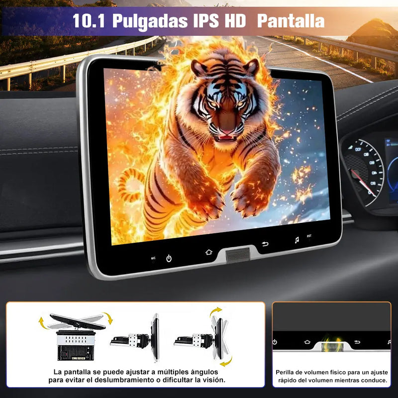 AWESAFE Android 13.0 [2GB+64GB] Radio Coche 1 DIN Universal con Pantalla Táctil Inclinable y Giratoria de 10.1 Pulgadas, Autoradio Admite CarPlay/Android Auto/MirrorLink/WiFi/GPS/Bluetooth/RDS/USB/FM AWESAFE