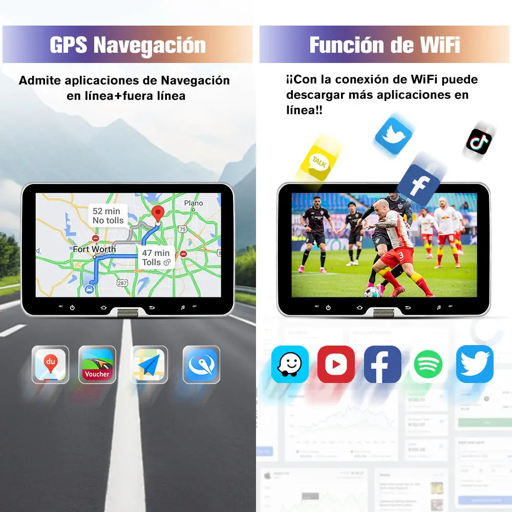 AWESAFE Android 13.0 [2GB+64GB] Radio Coche 1 DIN Universal con Pantalla Táctil Inclinable y Giratoria de 10.1 Pulgadas, Autoradio Admite CarPlay/Android Auto/MirrorLink/WiFi/GPS/Bluetooth/RDS/USB/FM AWESAFE