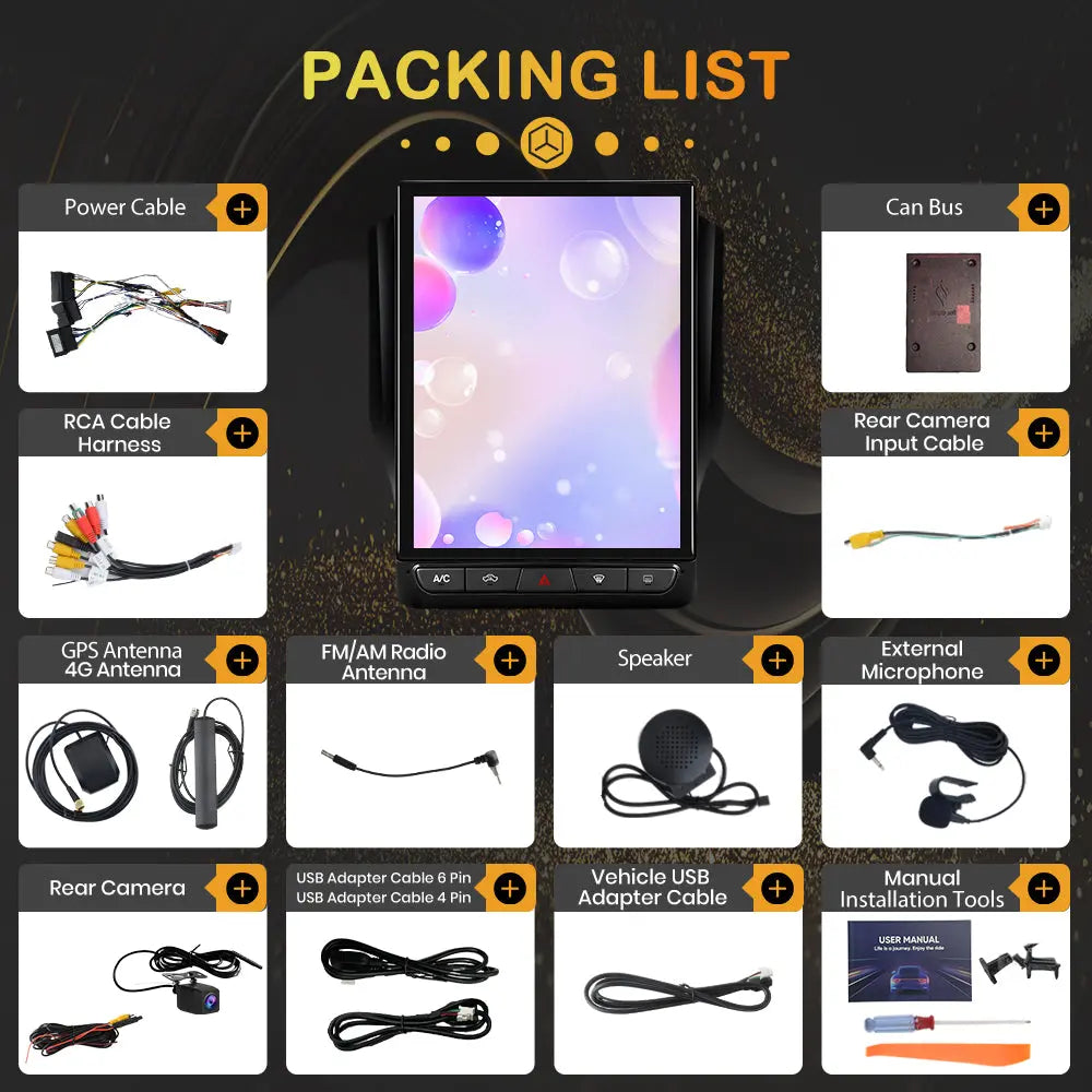 AWESAFE Android 15 12.1 Inch Car Radio Stereo for For Dodge RAM 2019-2023,Octa-Core 4GB RAM & 64GB ROM Headunit with Carpaly & Android Auto,Steering Wheel Control AWESAFE