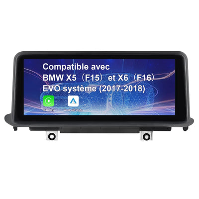 AWESAFE Android 15 2 Din Bluetooth Stéréo Radio 10.25 Pouces Écran Multimédia pour BMW X5 F15 X6 F16 2014-2017 avec GPS Navi Carplay WiFi Bluetooth Commande Au Volant -2G+8G AWESAFE