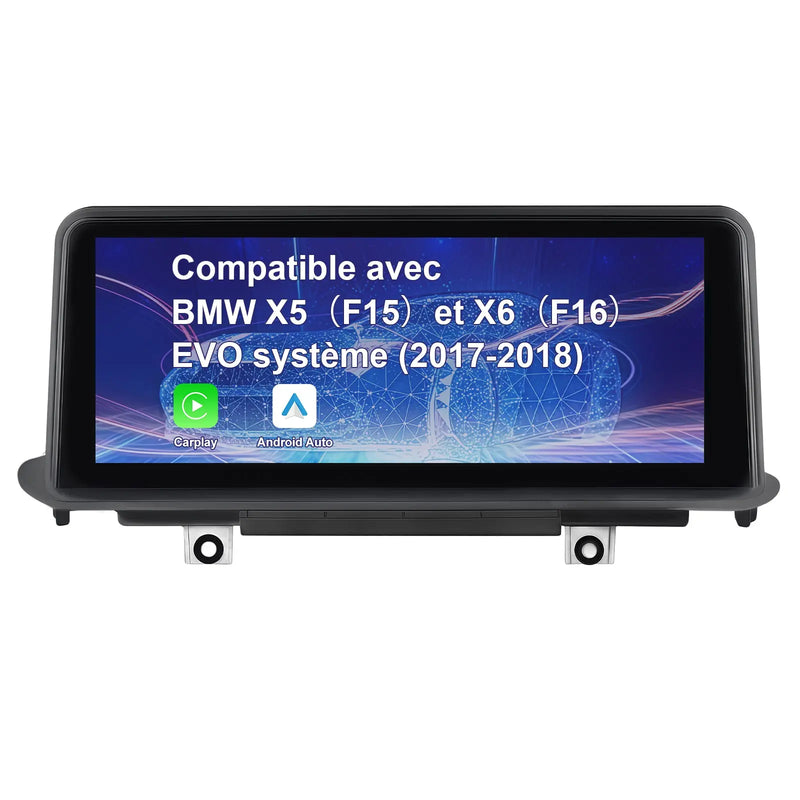 AWESAFE Android 15 2 Din Bluetooth Stéréo Radio 10.25 Pouces Écran Multimédia pour BMW X5 F15 X6 F16 2014-2017 avec GPS Navi Carplay WiFi Bluetooth Commande Au Volant -2G+8G AWESAFE