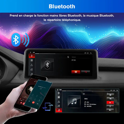 AWESAFE Android 15 2 Din Bluetooth Stéréo Radio 10.25 Pouces Écran Multimédia pour BMW X5 F15 X6 F16 2014-2017 avec GPS Navi Carplay WiFi Bluetooth Commande Au Volant -2G+8G AWESAFE