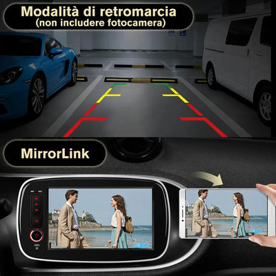 AWESAFE Android 15 [6GB +128GB] Autoradio CarPlay Android Auto per Mercedes Smart 453 Fortwo 2014-2020, 8 Pollici Car Radio con BT GPS FM RDS (Applicabile solo ai veicoli con touchscreen originale) AWESAFE