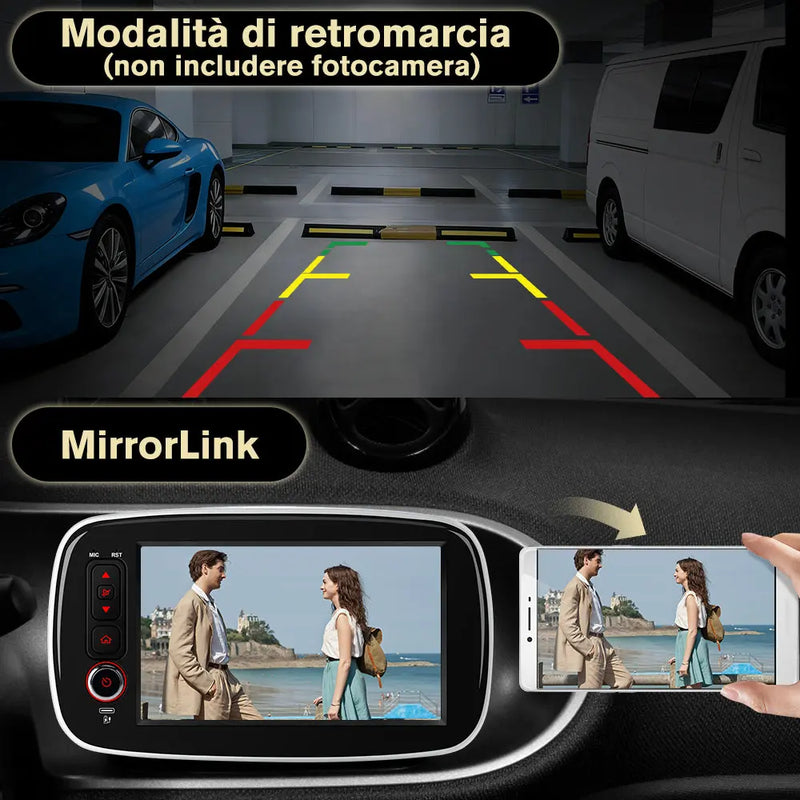 AWESAFE Android 15 [6GB +128GB] Autoradio CarPlay Android Auto per Mercedes Smart 453 Fortwo 2014-2020, 8 Pollici Car Radio con BT GPS FM RDS (Applicabile solo ai veicoli con touchscreen originale) AWESAFE