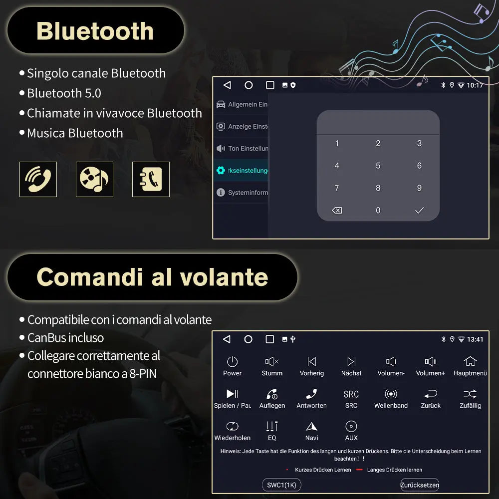 AWESAFE Android 15 [6GB +128GB] Autoradio CarPlay Android Auto per Mercedes Smart 453 Fortwo 2014-2020, 8 Pollici Car Radio con BT GPS FM RDS (Applicabile solo ai veicoli con touchscreen originale) AWESAFE