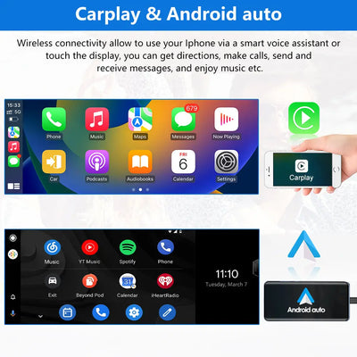 AWESAFE Android Autoradio 10,25 pouces 4+64 Go avec Bluetooth, GPS, Android Auto & CarPlay sans fil - pour Mercedes Classe E W212 (2011-2012 NTG 4.5) AWESAFE