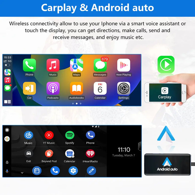AWESAFE Android Autoradio 10,25 pouces 4+64 Go avec Bluetooth, GPS, Android Auto & CarPlay sans fil - pour Mercedes Classe E W212 (2011-2012 NTG 4.5) AWESAFE