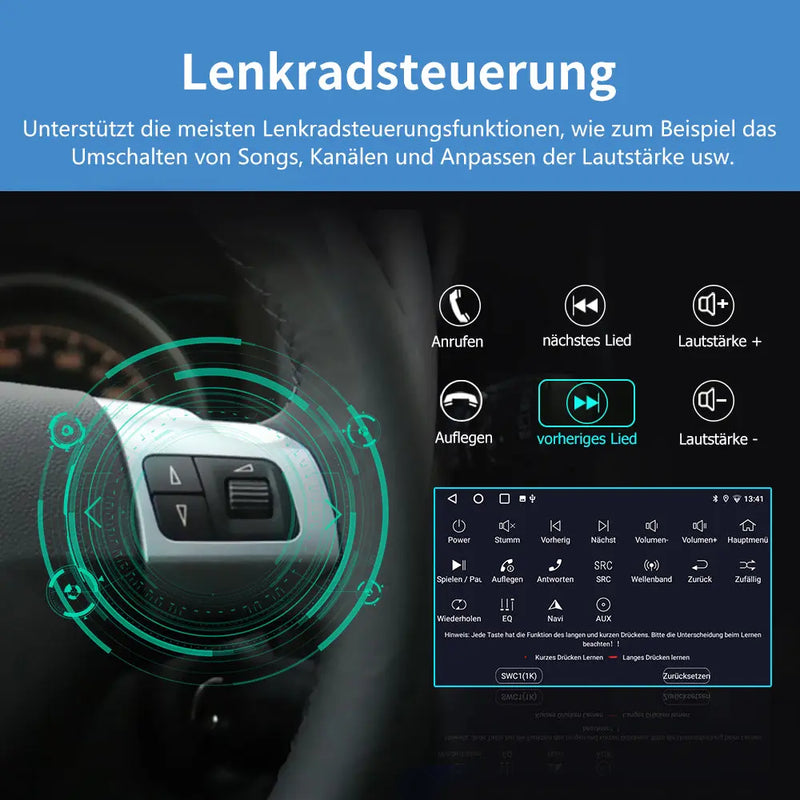 AWESAFE Android Autoradio für Mazda 3 2003-2009 Android 12 Radio mit Navigation Carplay Android Auto Bluetooth Unterstützt Bluetooth FM DAB+ WiFi WLAN USB SD AWESAFE