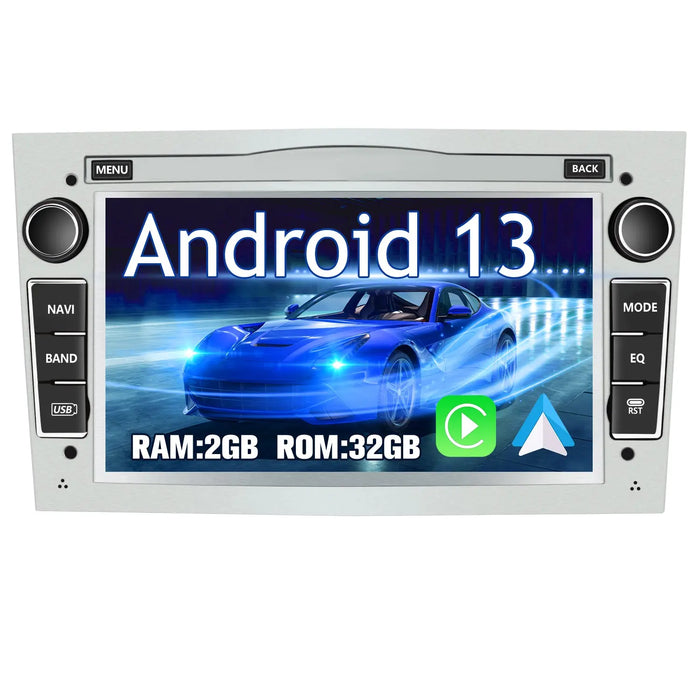AWESAFE Android Autoradio für Opel Radio mit Navi Carplay, Bluetooth 7 Zoll Bildschirm Android 12 Radio unterstützt DAB+ WiFi Rückfahrkamera - Silber AWESAFE