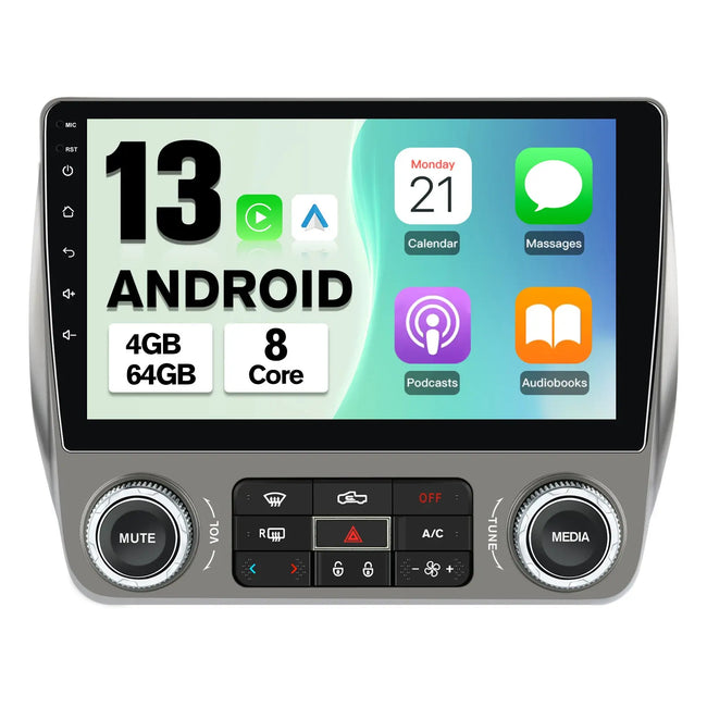AWESAFE Android Car Radio for Chevrolet Camaro 2010-2015 with 9 inch Touchscreen 8 Core 4GB+64GB Carplay, Android Auto, Online Navigation, SWC, WiFi, Bluetooth, FM/AM/Radio AWESAFE