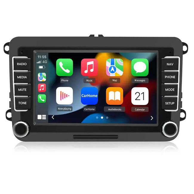 AWESAFE Android Car Radio for Golf 5 6 VW Passat Polo Seat Skoda, 7 Inch HD Touch Screen, Built-in Bluetooth, carplay, Android Auto, RDS, GPS, WiFi [2GB+32GB] AWESAFE