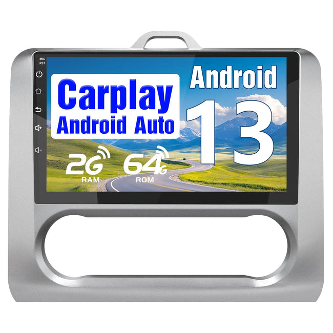 AWESAFE Android Car Stereo Para Ford Focus Mk2 2004-2011 Actualización de Radio con Pantalla táctil con Carplay inalámbrico Android Auto, Soporte Bluetooth WiFi navegación GPS AWESAFE