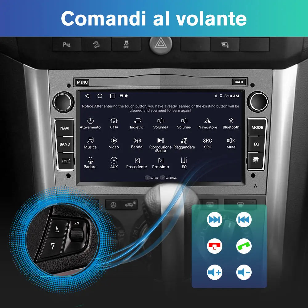 AWESAFE Android Car Stereo Para Opel Upgrade Radio con Pantalla táctil con Carplay inalámbrico Android Auto, Soporte Bluetooth WiFi Navegación GPS AWESAFE