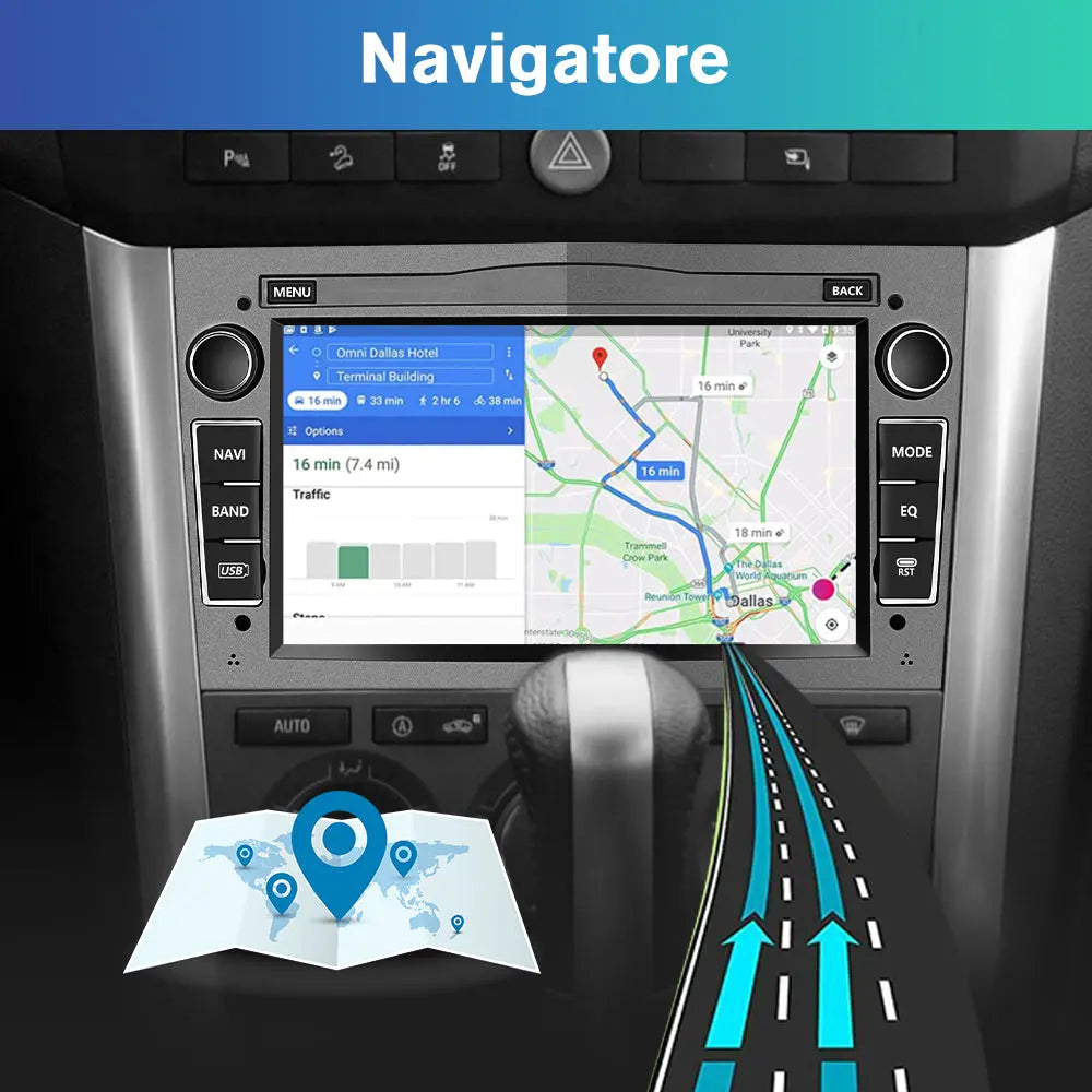 AWESAFE Android Car Stereo Para Opel Upgrade Radio con Pantalla táctil con Carplay inalámbrico Android Auto, Soporte Bluetooth WiFi Navegación GPS AWESAFE