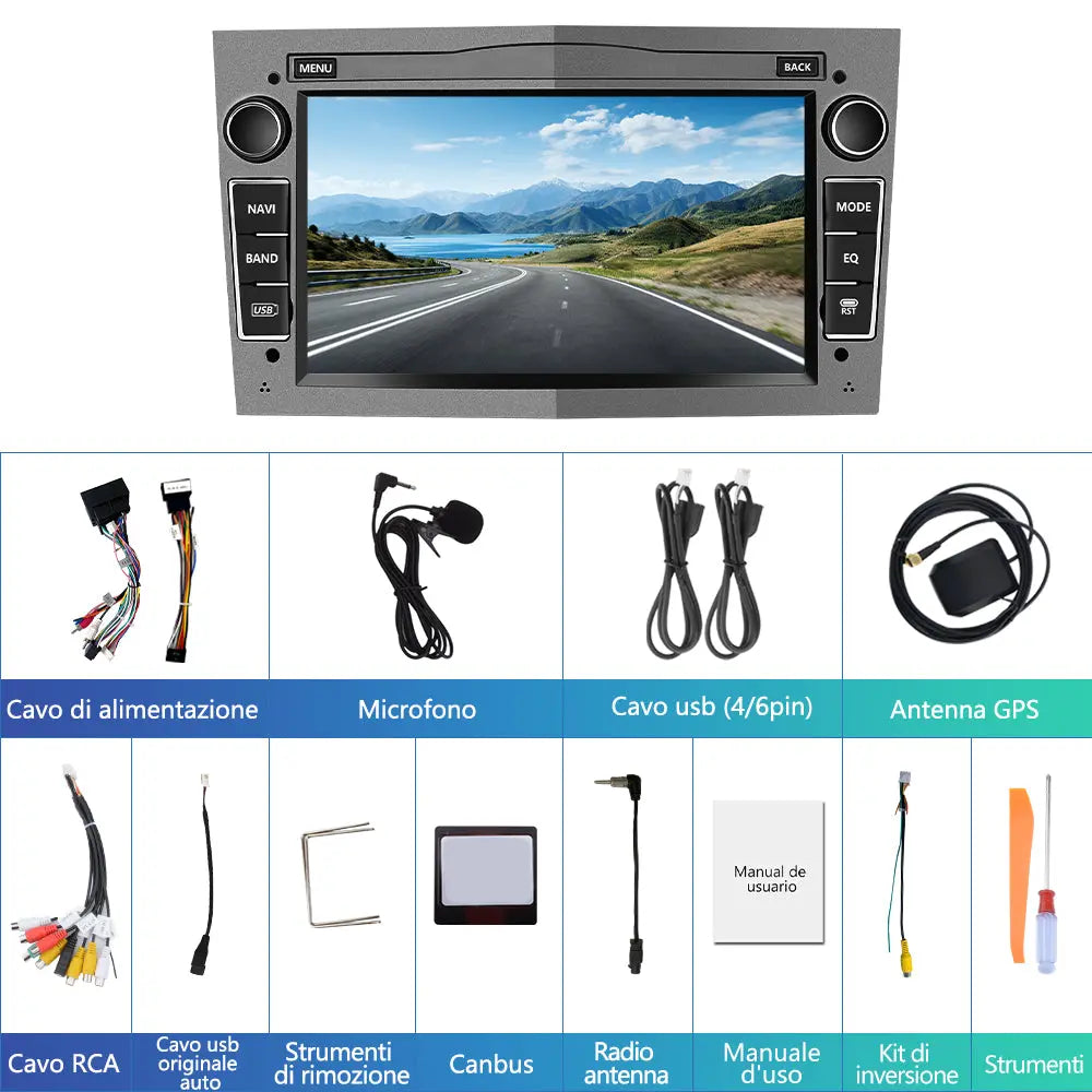 AWESAFE Android Car Stereo Para Opel Upgrade Radio con Pantalla táctil con Carplay inalámbrico Android Auto, Soporte Bluetooth WiFi Navegación GPS AWESAFE