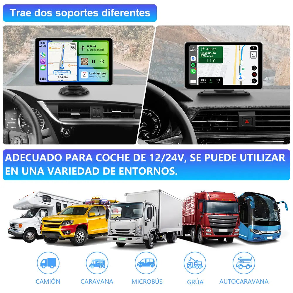 AWESAFE Android Car Stereo Para Renault  Sistema Actualización de Radio de Pantalla Táctil con Carplay Inalámbrico Android Auto, Soporte Bluetooth WiFi Navegación GPS AWESAFE