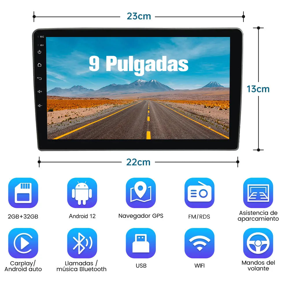 AWESAFE Android Car Stereo Para Seat Altea XL 2004-2015 Toledo 2004-2009 Actualización de Radio de Pantalla táctil con Carplay inalámbrico Android Auto, Soporte Bluetooth WiFi navegación GPS AWESAFE