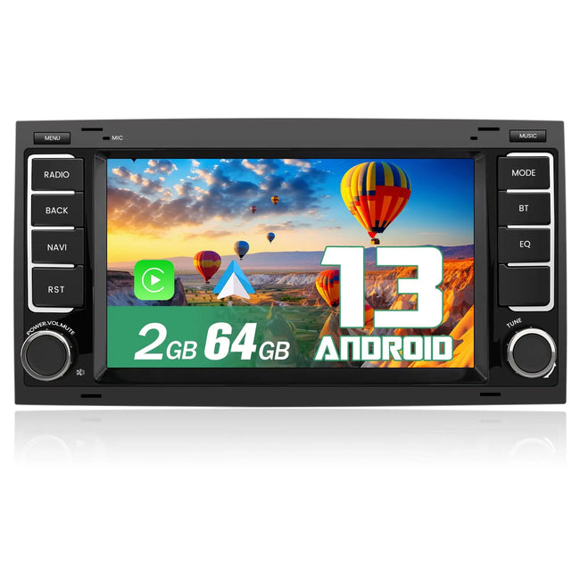 AWESAFE Android Car Stereo Para VW Touareg 2004-2011 /VW Transporter T5 Multivan 2004-2009 Sistema Actualización de Radio de Pantalla Táctil con Carplay Inalámbrico Android Auto, Soporte Bluetooth WiFi Navegación GPS AWESAFE