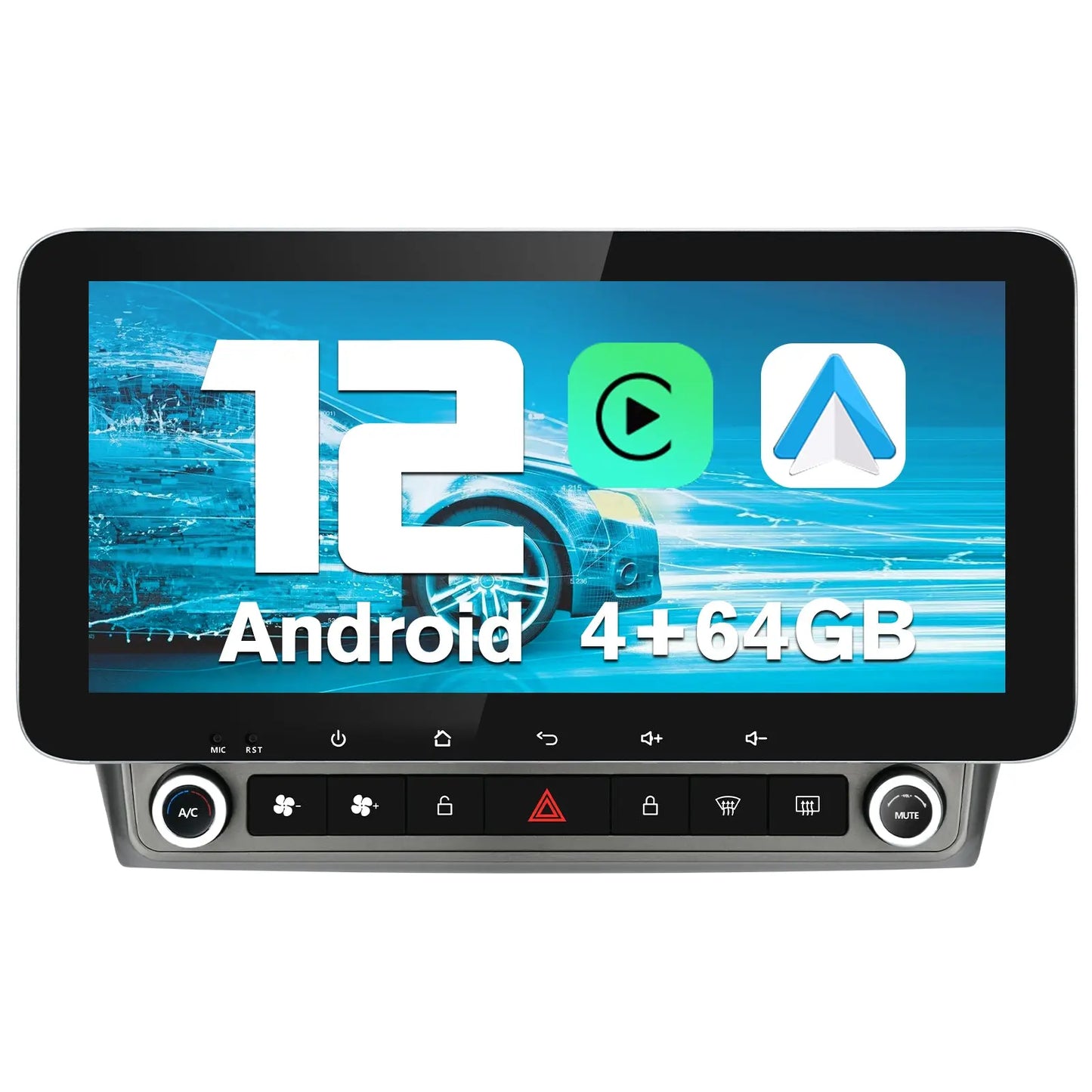 AWESAFE Android Car Stereo for Chevrolet Chevy Camaro 2010 2011 2012 2013 2014 2015, 10" Touch Screen Radio Upgarde WiFi Bluetooth 4G Online GPS Navigation CarPlay Android Auto, 4GB+64GB AWESAFE SHOP