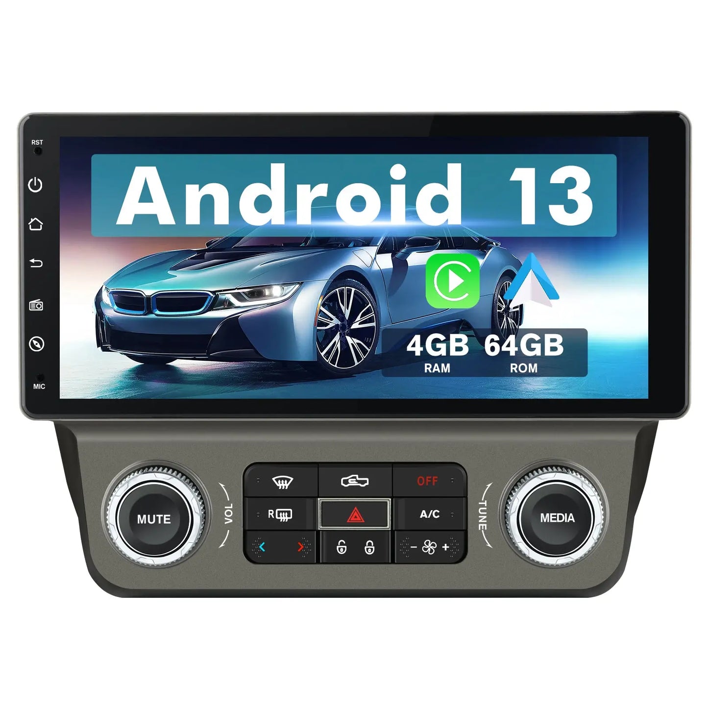 AWESAFE Android Car Stereo for Chevrolet Chevy Camaro 2010 2011 2012 2013 2014 2015, 10" Touch Screen Radio Upgarde WiFi Bluetooth 4G Online GPS Navigation CarPlay Android Auto, 4GB+64GB AWESAFE