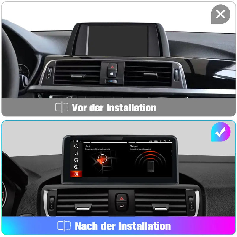 AWESAFE Android Radio für BMW 1 Serie F20 F21 3 Serie F30 F31 F34 4 Serie F32 F33 F36 NBT System Android 12 8core 4+64 GB mit GPS Navigation und iDrive System CarPlay Android Auto AWESAFE