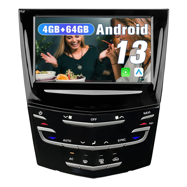 AWESAFE Android System Radio Replacement Compatible with 2013-2020 Cadillac Escalade ATS CTS SRX XTS ELR Replace 23243166 20867045, T-Style Multimedia Player Head Unit Navigation-4GB RAM 64GB ROM AWESAFE