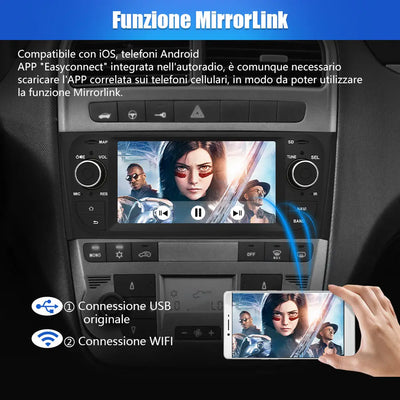 AWESAFE Autoradio 1 Din per Fiat Grande Punto 2005-2012 Android 11 (2G+32GB) 6.2 pollici Car Stereo Radio con Navigatore SD USB BT WIFI Comandi al volante AWESAFE