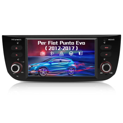 AWESAFE Autoradio 1 Din per Fiat Linea Punto Evo 2012-2015 Android 13 (2G+32GB) 6.2 pollici Car Stereo Radio con Navigatore SD USB BT WIFI Comandi al volante Mirror Link (Nero Brillante) AWESAFE