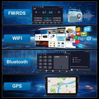 AWESAFE Autoradio 10 pouces Android 13 2+64 Go avec WiFi /Bluetooth/DSP/Android Auto & CarPlay sans fil - pour Skoda Superb 2(2008-2015) AWESAFE