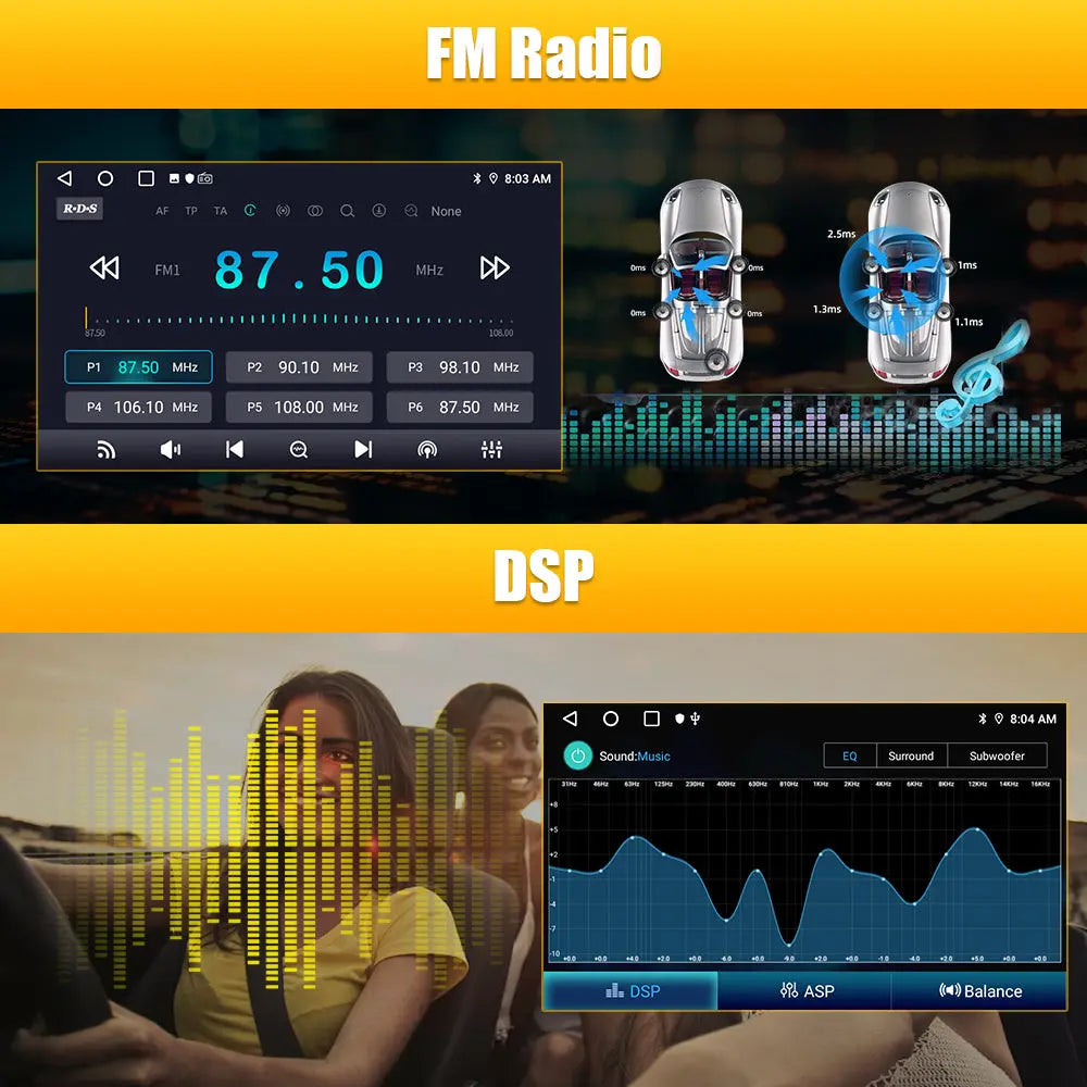 AWESAFE Autoradio 10 pouces Android 13 4G 6+128 Go avec Bluetooth/DSP/GPS/Android Auto & CarPlay sans fil - pour Peugeot 208/2008 (2012-2018) AWESAFE