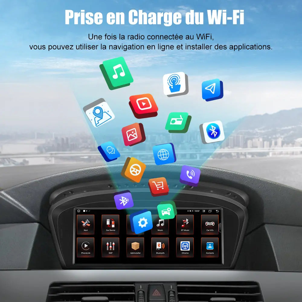 AWESAFE Autoradio 10.25" 4G 8+256GB Android 13, Android Auto & CarPlay sans fil, pour BMW E90~E93 2005-2008 & E60~E64 2003-2010 CCC AWESAFE SHOP