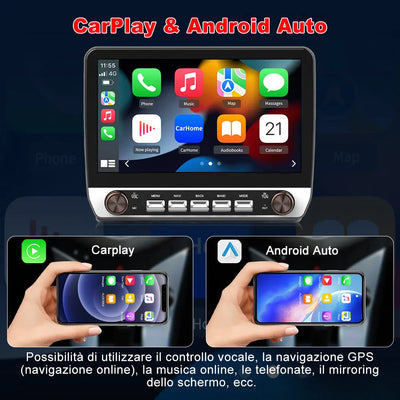 AWESAFE Autoradio 2+64GB Android 13 con Schermo Touchscreen HD 10,1 Pollici e Doppie Manopole - Per Fiat Ducato 2012-2023 e Citroen Jumper/Peugeot Boxer 2007-2023 - Bluetooth/FM/Controllo al Volante con CarPlay Wireless e Android Auto AWESAFE